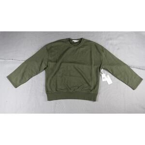 New Good American Sweatshirt 1 Green Drop Shoulder Pullover Small Top Oversize